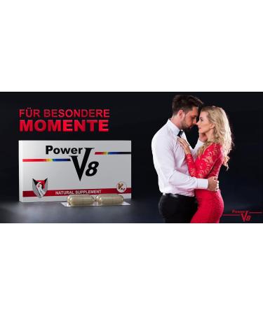 Power V8 x 4 Capsules - Energy Boost for Active Men | Extra Strong with Ginseng & Ginkgo | No Prescription Needed | Fast Shipping Internationally - Buy Online on GoSupps.com