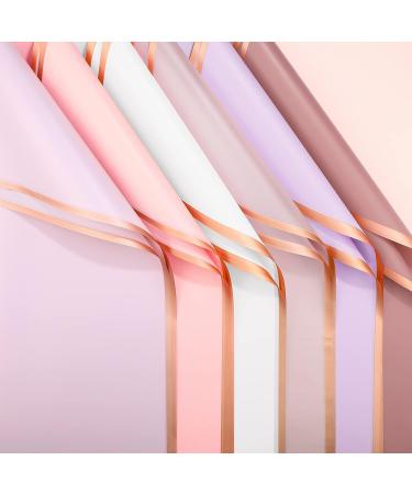 Epakh Flower Wrapping Paper Floral Wrap Sheets Florist Bouquet Supplies Waterproof Gold Edge Paper for Sweet Day Wedding (60 Sheets) - Buy Online on GoSupps.com