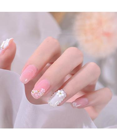 Sanwood White Blossom Five Petal Flower Charms - Nail Art Decoration & DIY Crafts Accessory - Buy Online on GoSupps.com