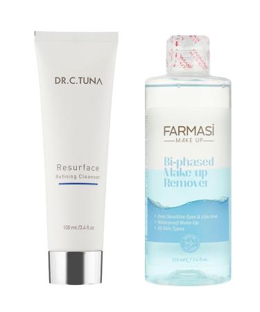 Farmasi Cleansing Duo: Farmasi Bi-Phased Make Up Remover & Farmasi Dr.C.Tuna Resurface Refining Cleanser