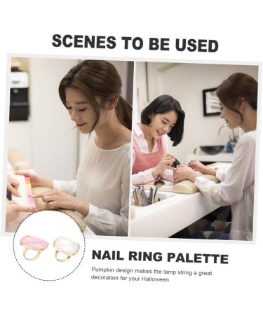 PACKOVE Palettes De Couleurs Nail Art 2 Pi ces Grosse Taille En Mat riau Lisse Pour Manucure Artistique Usage Professionnel Palette Marbr e Coquillage Pour Salon De Beaut 3.00X3.00X2.50CM - Buy Online on GoSupps.com