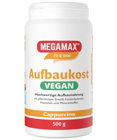 Vegan build -up food cappu 500g - high -caloric astronaut food for weight gain ideal for strengthening in the event of underweight pea protein as calories shake to build muscle during underweight