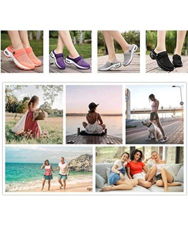YUEWS Women Diabetic Walking Air Cushion Orthopedic Slip-On Shoes - Arch Support Mesh Mules Sandals - Buy Online on GoSupps.com