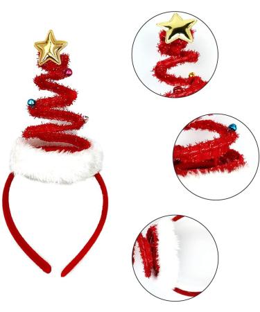amangul Christmas Springy Coil Tree Hair Bands Tree Headband Party Decoration Supplies for Creative Holiday Hair Styling Pr(Red) - Buy Online on GoSupps.com