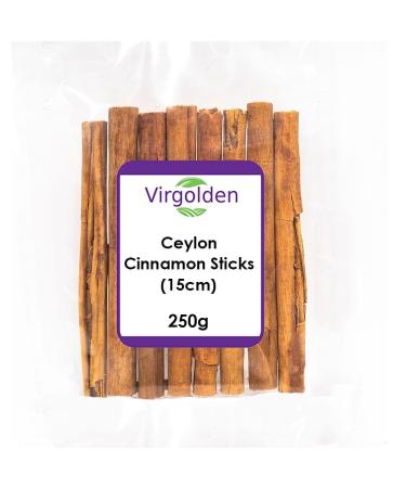Ceylon Cinnamon Sticks (15cm) 250g by Virgolden