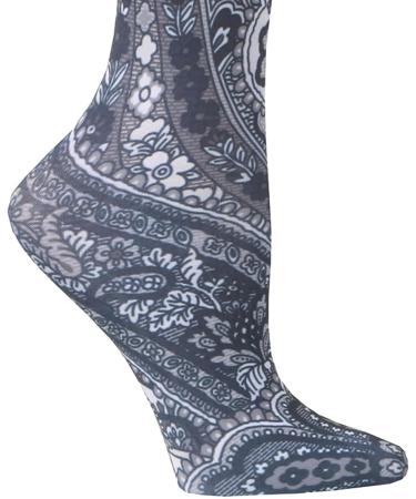 Celeste Stein Black Paisley Fountain Compression Socks - One Size - Buy Online on GoSupps.com
