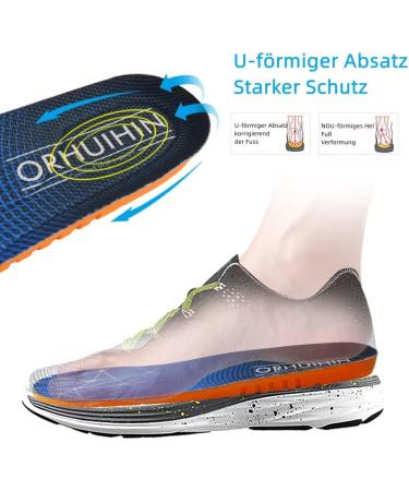 2 Pairs PU Memory Foam Insoles for All-Day Comfort - Shock Absorbing & Cushioned Boot Insoles for Men & Women | Size 11 Women / 9 Men - Orange - Buy Online on GoSupps.com