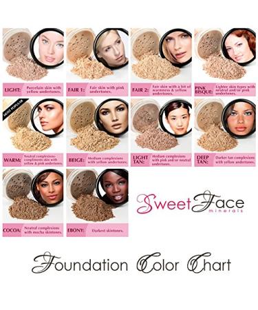 6pc Starter Kit: Warm Neutral Mineral Makeup Sample Set - Popular Matte Foundation Cover - Buy Online on GoSupps.com