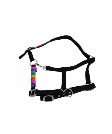 Shop Rainbow Cloth Lined Halters for Horses - Adjustable Multi-Colored Halters for Ponies & Thoroughbreds - Buy Online on GoSupps.com