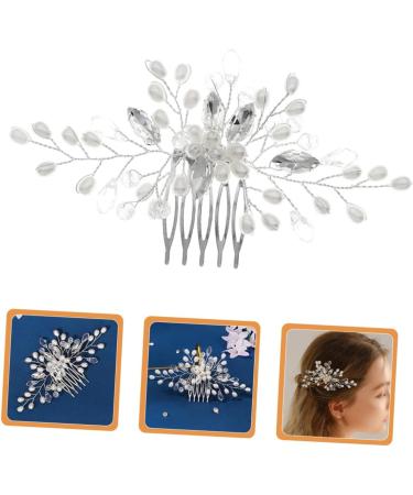Ipetboom Bridal Pearl Comb Hair Comb Women's European and American Rhinestone - Buy Online on GoSupps.com