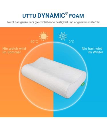 UTTU Orthopedic Sleeping Pillow - Height Adjustable Memory Foam Neck Support for Side Sleepers | Ergonomic Anti-Talic Cushion - Buy Online on GoSupps.com