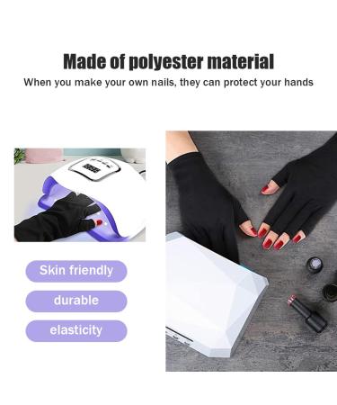 FralnFit UV Gloves for Gel Nails Half Finger Anti UV Gloves UV Nail Gloves for Nails Lamp UV Protection Gloves for Manicures Nail Art Skin Care Fingerless Gloves for SPA Home Outdoor UV-Light - Buy Online on GoSupps.com