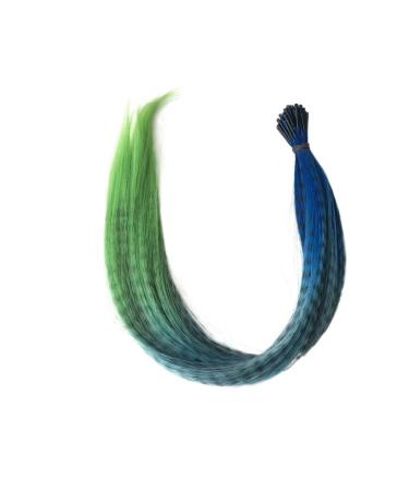 LNNXSZ Feather Hair Extension Kit 20strands 16inch 7 colors synthetic feather hair extensions for party (Color : T1B/4/30 Size : 16inches) 16inches T1b/4/30