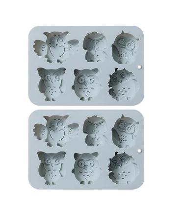 Alipis 2 Pcs Baking Cake Mold Roasting Pan Baking Pans Ice Cube Lollipop Molds Silicone Mold Tool Household 19.9x13.8cm Blue