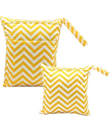 Egurs Diaper Bag - Large & Medium Wetbag Set in Yellow Stripes for On-the-Go Parents | International Shipping Available - Buy Online on GoSupps.com