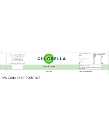 Premium Chlorella Powder from Germany - Vegan Pure Chlorella Vulgaris (1kg) - Organic Superfood | Algomed - Buy Online on GoSupps.com