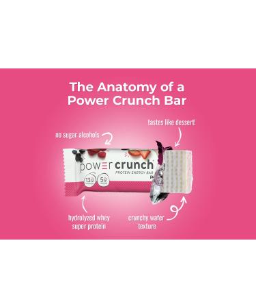 BNRG Power Crunch Protein Energy Bar - Wild Berry Creme (12 Bars, 1.4 oz Each) | High Protein Snack - Buy Online on GoSupps.com