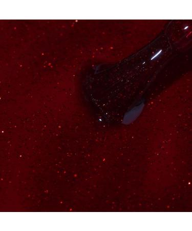 AIMEILI Christmas Red Glitter Gel Nail Polish UV/LED Soak-Off Sparkly Shiny Gel Polish French Nail Gel Nail Lamp Nail Art Manicure Salon DIY at Home Long Lasting & Easy to Apply 10ML (670) - Buy Online on GoSupps.com