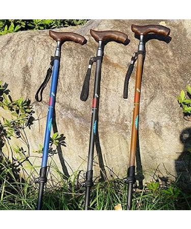 Carbon Fiber Wood T Handle Walking Sticks for Tourism Cane Trekking Nordic Walking Pole Hiking Crutches Ultralight Only 219G Crutches Blackpure - Buy Online on GoSupps.com