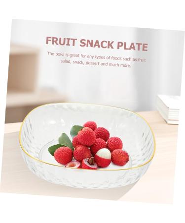 Anneome Kitchen Dried Serving Bowl Dessert Plastic Container Candy Fruit Household Food Storage Reusable 23.5X23.5X6CM White - Buy Online on GoSupps.com