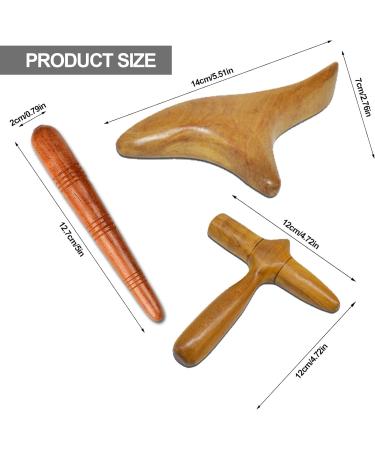 Kaluroil 3PCs Massage Wood Sticks - Instant Pain Relief & Acupuncture Massage for Legs Shoulders & Back - Buy Online on GoSupps.com