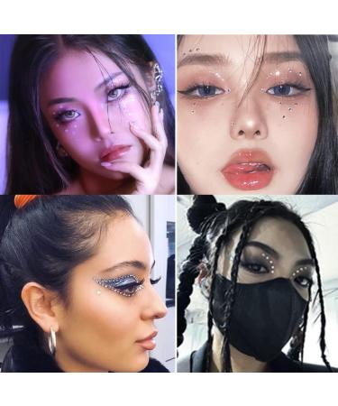 4 Sheets Self-Adhesive Face Gems and Rhinestone Stickers for Makeup - Acrylic Crystal Eye Jewels for Face - Stick On Rhinestones - Buy Online on GoSupps.com