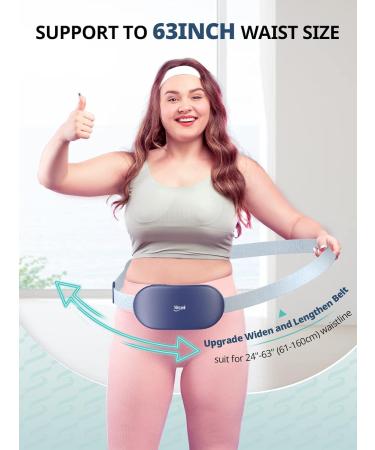 Slimpal Wireless Heat Belt - Large Electric Heating Cushion for Back & Belly Pain Relief | 4 Temperature Levels | Navy Blue - Buy Online on GoSupps.com
