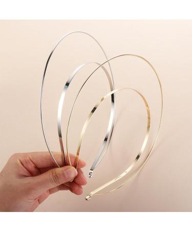 amangul Gold lver for Head Band Metal Hairwear Hair Bands Blank Base Setting for Women Wedding Jewelry Making Components(Silver) - Buy Online on GoSupps.com