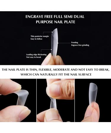 500PC Long Coffin Nail Tips - Ballerina Full Cover Press On Nails | 10 Sizes for DIY Nail Salon - Buy Online on GoSupps.com