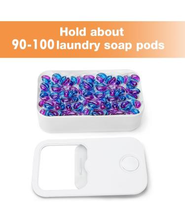 Tokokimo Large Laundry Basket & Detergent Storage Container - Sliding Cover Organizes 90-100 Clothes Ideal for Laundry Room | White - Buy Online on GoSupps.com