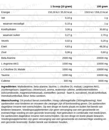 XXL Nutrition Blast! Pre Workout Powder - Orange Flavor - Caffeine Boost - 300g International Shipping Available - Buy Online on GoSupps.com