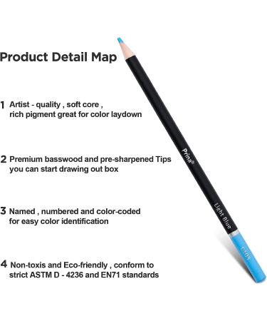 PRINA 120-Color Colored Pencils Set for Adults with Sketchbook - Professional Artists Pencil for Drawing and Coloring - Soft Core Oil Based - Vibrant Shades for Sketching and Shading - Buy Online on GoSupps.com