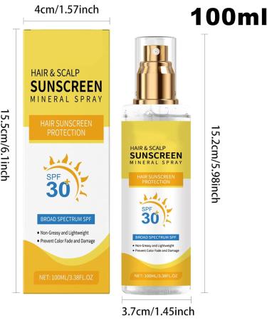  G n rique Hair Sunscreen 100 ml SPF 30 Long-Lasting Protection Waterproof with Body Sunblock UV Defense for Hair Non-Greasy Sweat Resistant Outdoor Sun Care Beach Running and Hiking - Buy Online on GoSupps.com