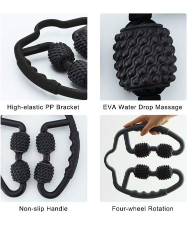 StrongTek Trigger Point Roller Massager for Forearm, Elbow, Hand, Arm, and Leg - Deep Tissue Self Massage for Golfer & Tennis Elbow Treatment - Athlete Muscle Pain Relief - Black - Buy Online on GoSupps.com