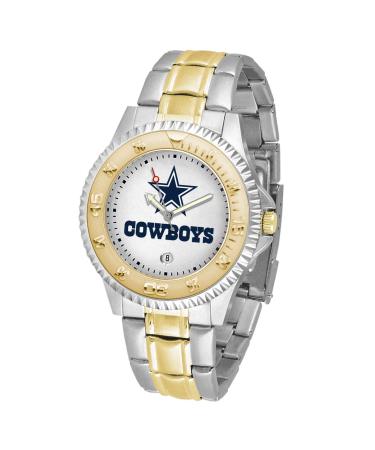 Game Time NFL Mens Two-Tone CompetitorWrist Watch, White, One Size Dallas Cowboys
