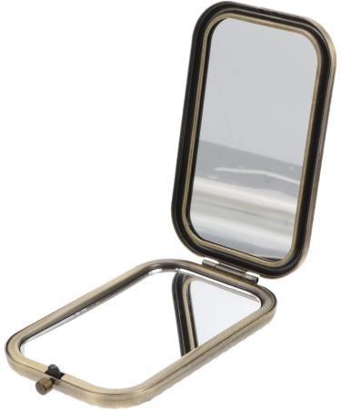 Buy Healifty Portable Vintage Makeup Mirror - Double Sided Folding Metal Travel Mirror for On-the-Go Glam - Buy Online on GoSupps.com