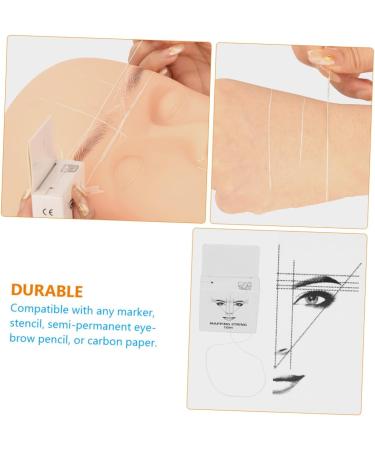 Angoily Makeup Tools Eyebrow Measuring Tool Eyebrow Drawing Line Tool Wire Box Advanced 4.6x1.8x7.5cm White - Buy Online on GoSupps.com