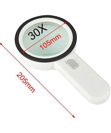 Lightweight Magnifying Glass Hd Optical 30 Times Handheld 12L Lamp Magnifier for Reading Maps-Watch Repair Magnifier Lofty Ambition - Buy Online on GoSupps.com