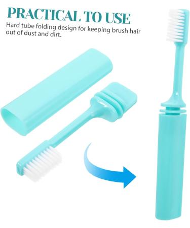Healeved 2 Pcs Foldable Travel Toothbrush Set - Children's Camping & Outdoor Toothbrushes - Portable Collapsible Oral Care for Guests & Adventures - Buy Online on GoSupps.com