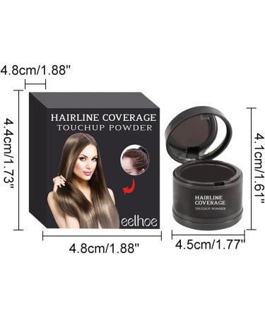 Hairline Shadow Powder Instant Sweatproof Hairline Eyeshadow with Mirror Quick Cover Grey Hair Root Concealer Eyebrows and Beard Root Hair Root Repair Black - Buy Online on GoSupps.com