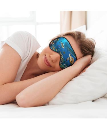 Sea Turtles Print Double-Sided Eye Mask Soft and Light Blocking for Enhancing Sleep Quality - Buy Online on GoSupps.com