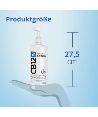 CB12 Mouthwash with Zinc Acetate & Chlorhexidine - 12-Hour Fresh Breath Mint Flavor Alcohol-Free 1000ml (1 Pack) - International Shipping Available - Buy Online on GoSupps.com