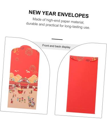 CAXUSD 20pcs Red Envelope Bag Pocket Wallet Lucky Money Pockets Red Lucky Money Pocket Spring Festival Year Red Envelopes Zodiac Hong Bao Bling Purse Paper Wedding China Xc04 - Buy Online on GoSupps.com