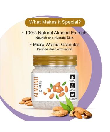 Almond Scrub For Face & Body (380 Ml) | All Skin |Cleanser Scrub For Deep Exfoliation | Dead Skin Remover | Tan Removal | Blackhead Remover - Buy Online on GoSupps.com