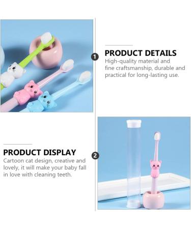 Healifty 3pcs Cartoon Cat Kids Toothbrushes - Soft Bristles for Toddlers and Children - Buy Online on GoSupps.com