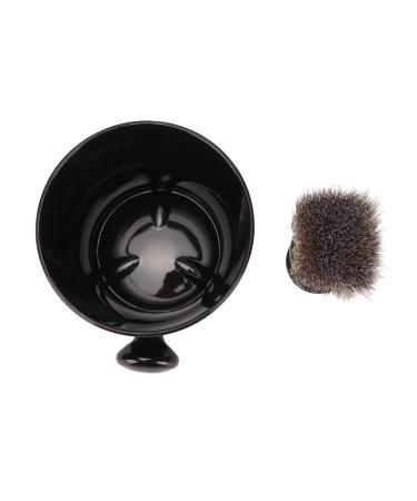 Men's Ergonomic Shaving Brush & Bowl Set - Black Shaving Tool for Cream Application | International Shipping Available - Buy Online on GoSupps.com