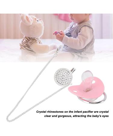 Shop Bling Baby Pacifier with Rhinestone Crown - Safe Silicone Glow in the Dark Size M for Breastfeeding Babies - Buy Online on GoSupps.com
