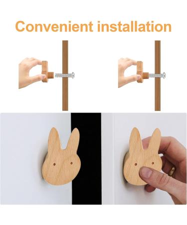 Namis 4 STK Cute Animal Cabinet Buttons for Kids - Durable Wooden Furniture Knobs for Children's Rooms with Screws - Perfect Gift Idea - Buy Online on GoSupps.com