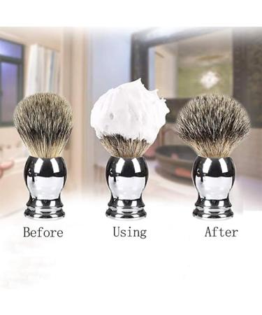 Guangcailun Easy Clean Badger Hair Shaving Brush for Men - Metal Handle Premium Shaving Experience - Buy Online on GoSupps.com