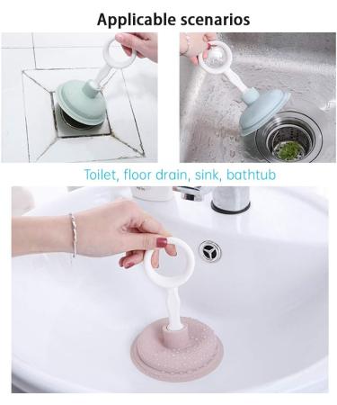 Lybunair 2Pcs Manual Drain Unblocker Set Versatile Pipe Cleaning Device for Home Kitchens Bathrooms - Buy Online on GoSupps.com